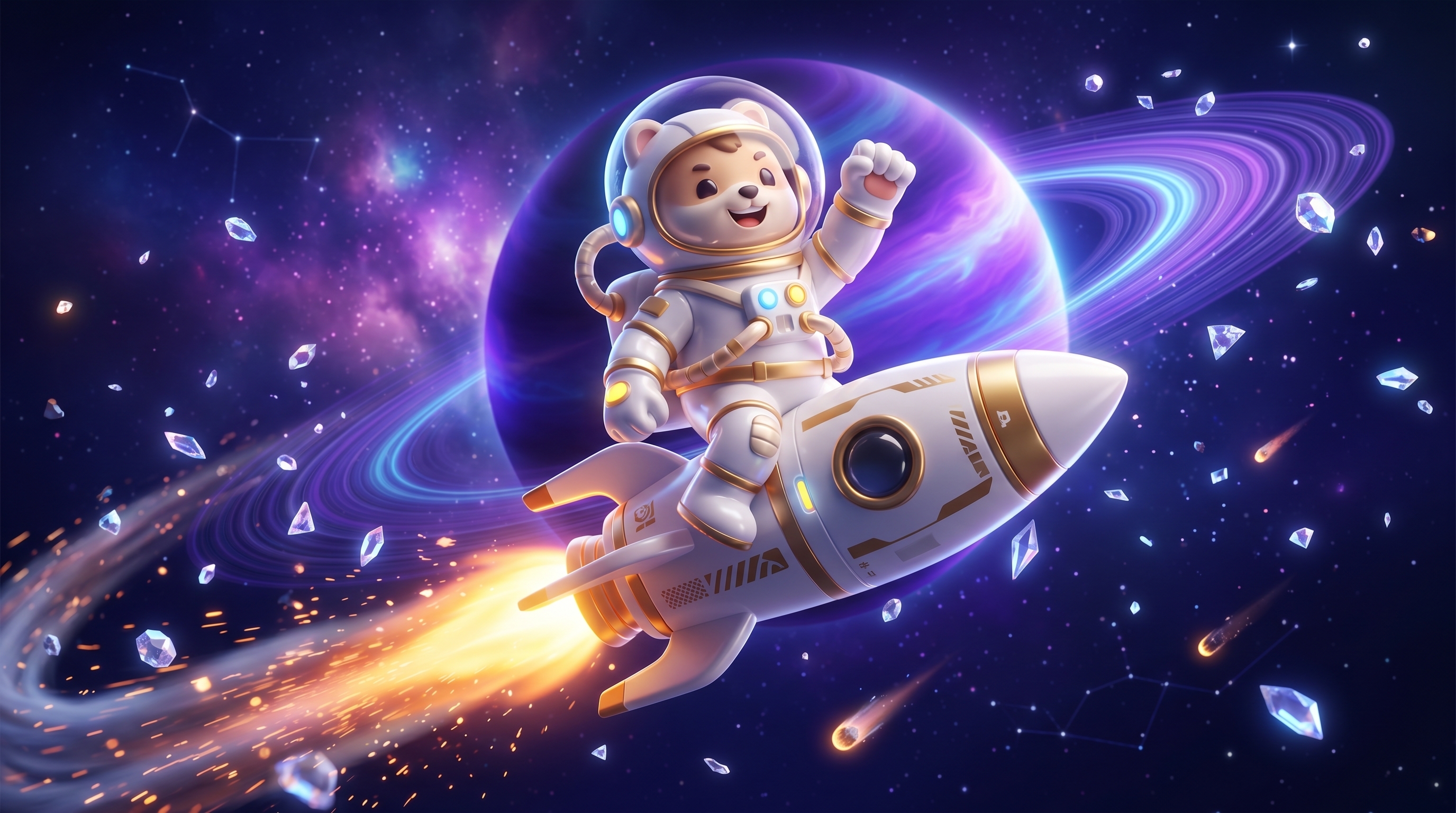Astronot raketada uchmoqda